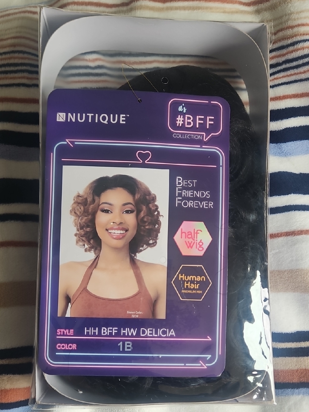 Nutique HH BFF HW Delicia Half Wig - 1B Black